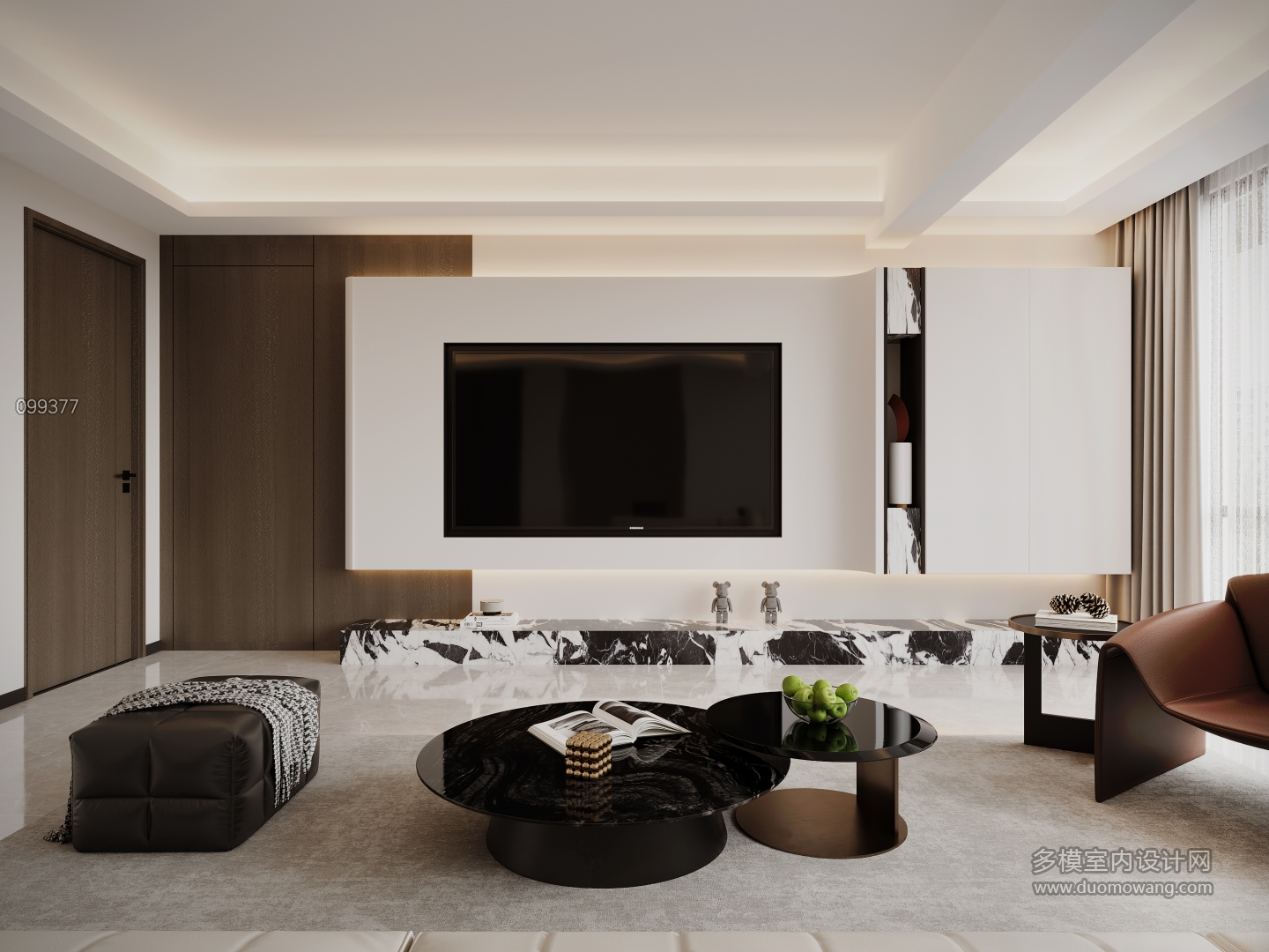 客厅静态现代简约