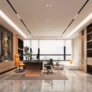 现代办公经理室静态