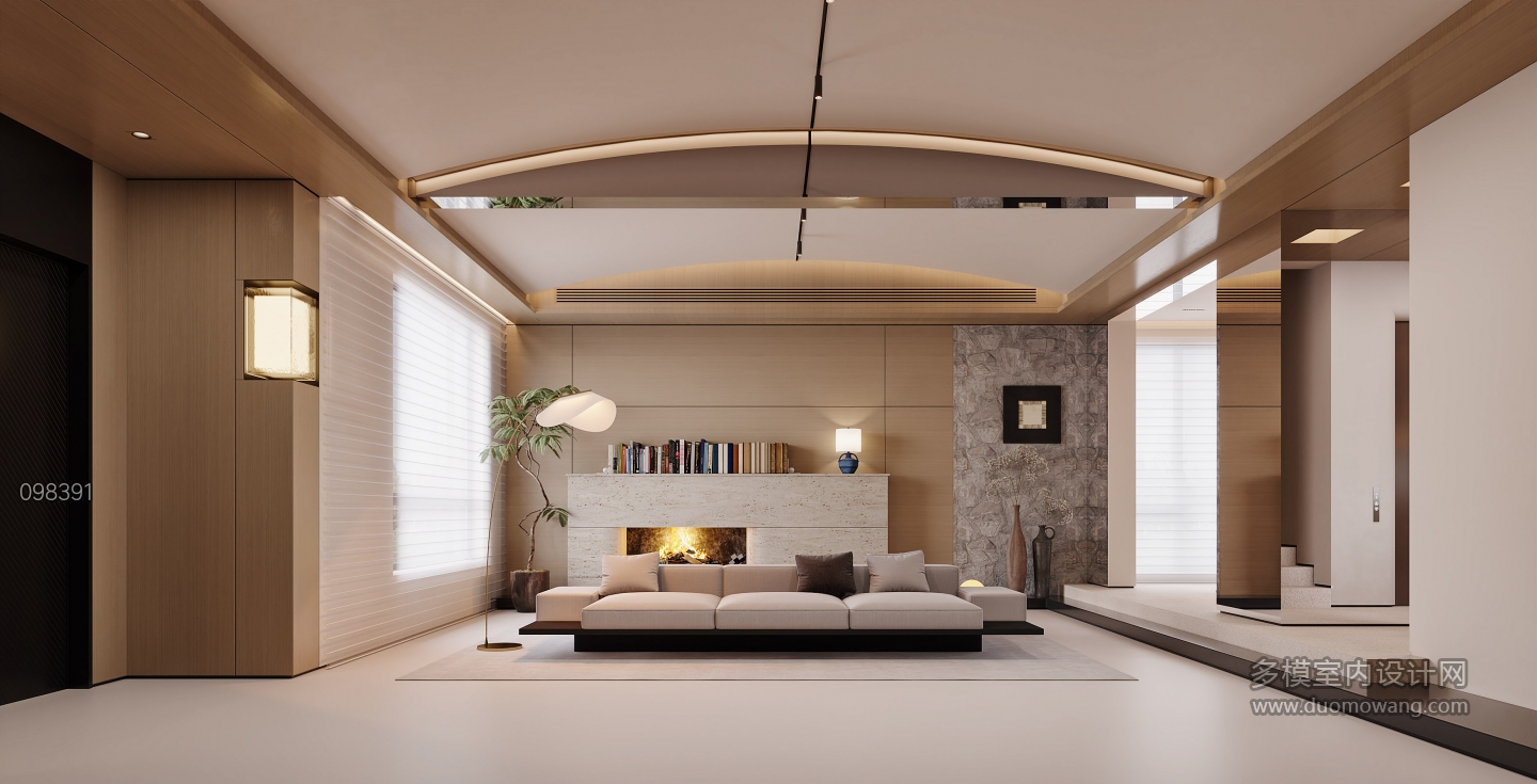 现代一层沙发背景特写 改地面