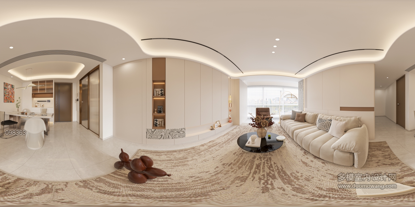 奶油风客餐厅全景