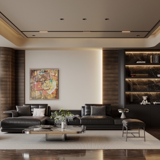 现代轻奢沙发背景