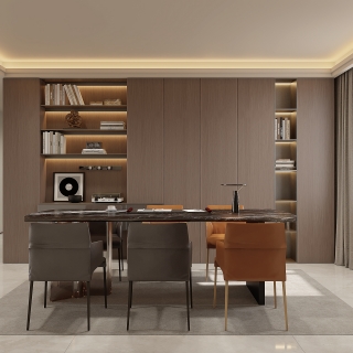 意式负一楼书房