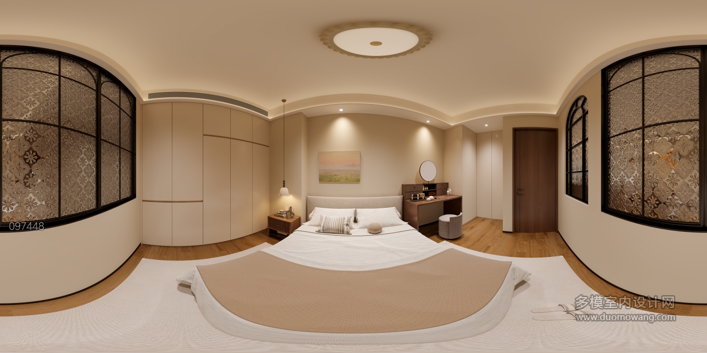 现代主卧全景