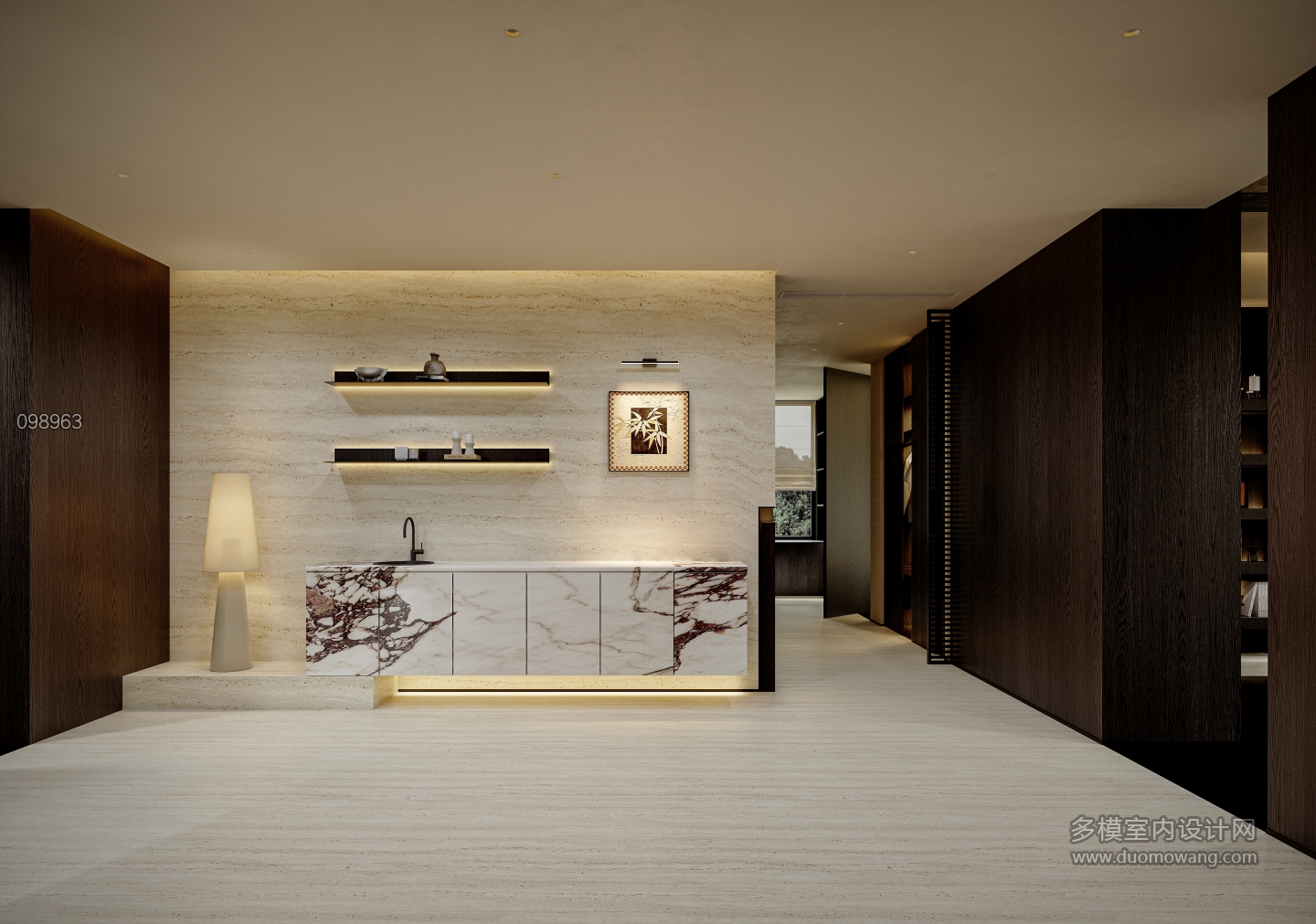 中古风别墅五层前厅