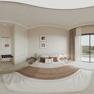 现代 二楼 卧室4 全景 新