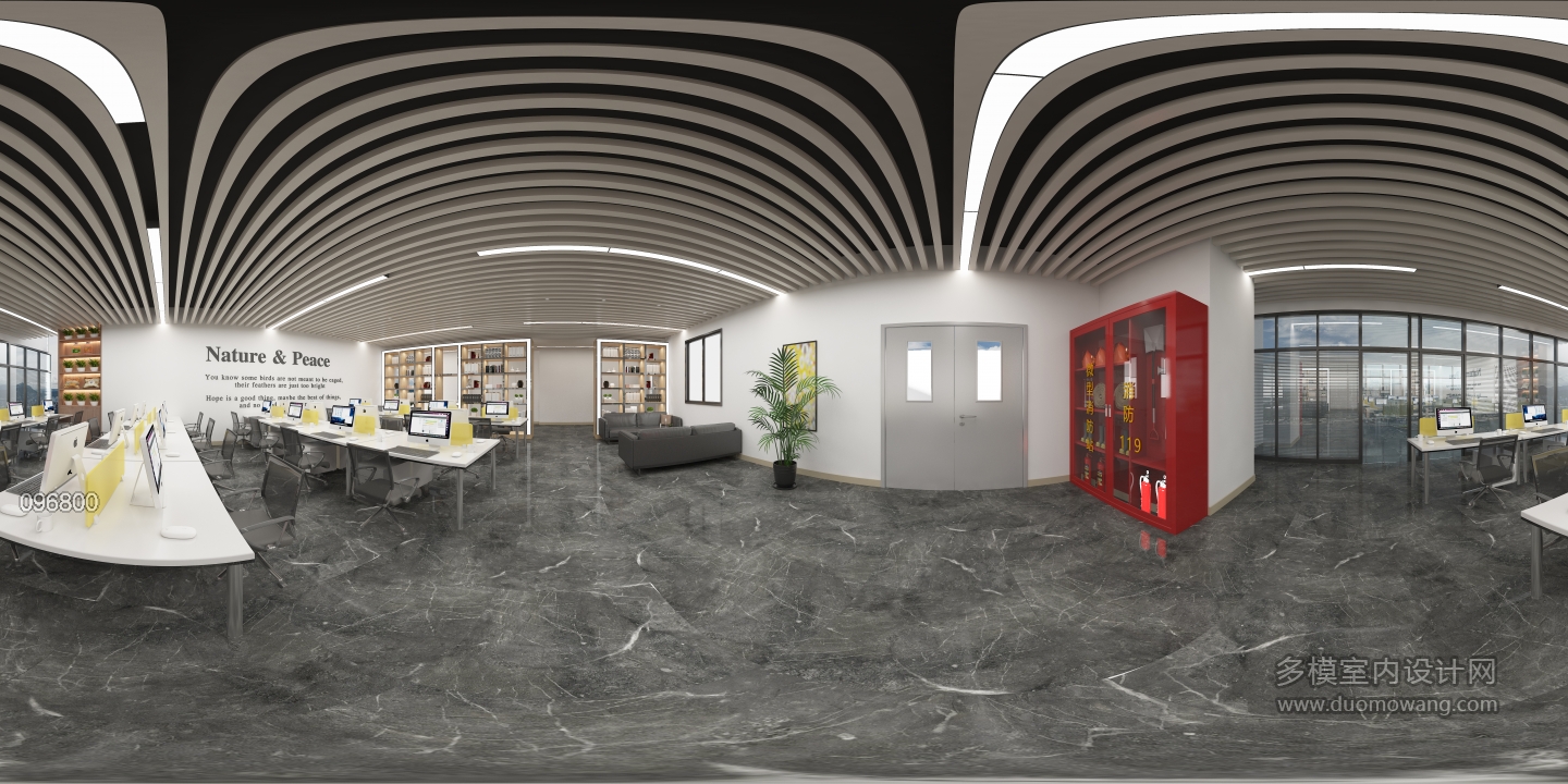 现代办公室全景