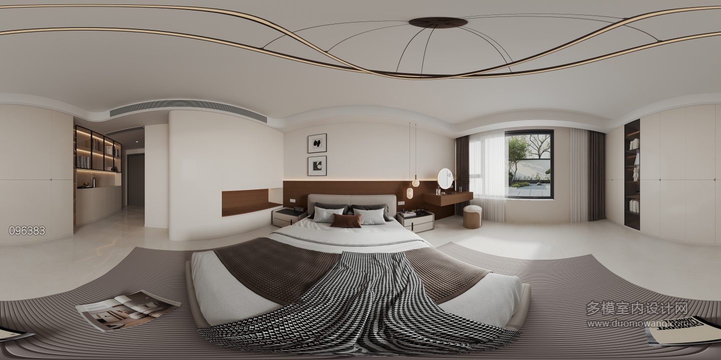 现代主卧全景