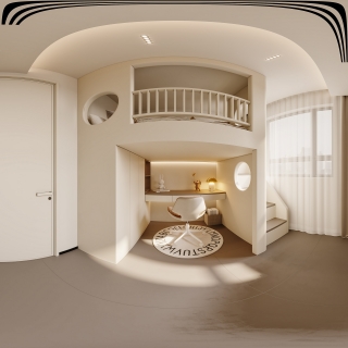 现代儿童房全景