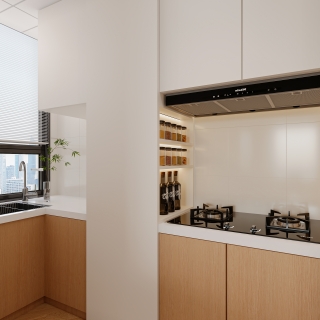 奶油风 厨房静态