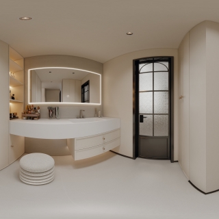 奶油主卧化妆台