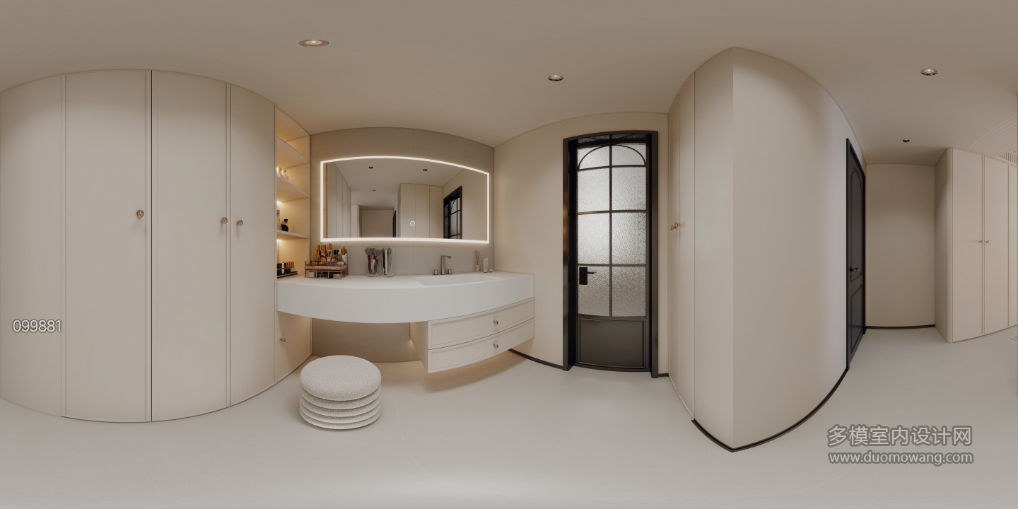 奶油主卧化妆台