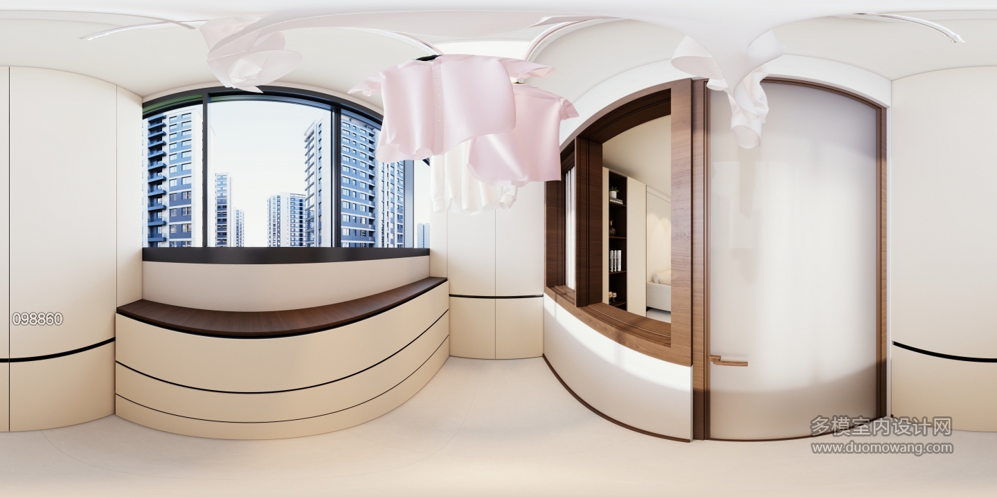 奶油风练习房阳台