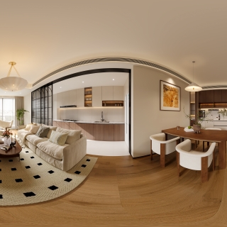 现代客餐厅全景