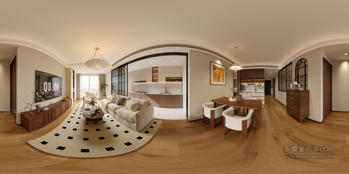 现代客餐厅全景