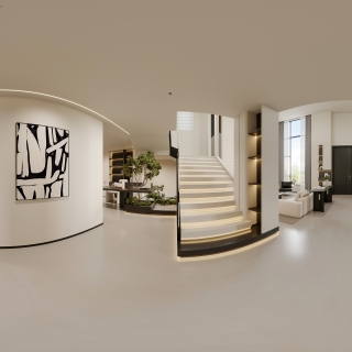 现代极简楼梯全景