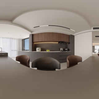 意式极简餐厅全景