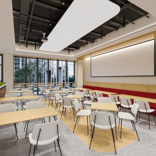 现代办公一楼食堂单张2