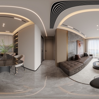 现代客餐厅全景