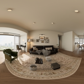 法式客厅全景图