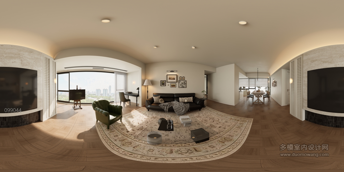 法式客厅全景图