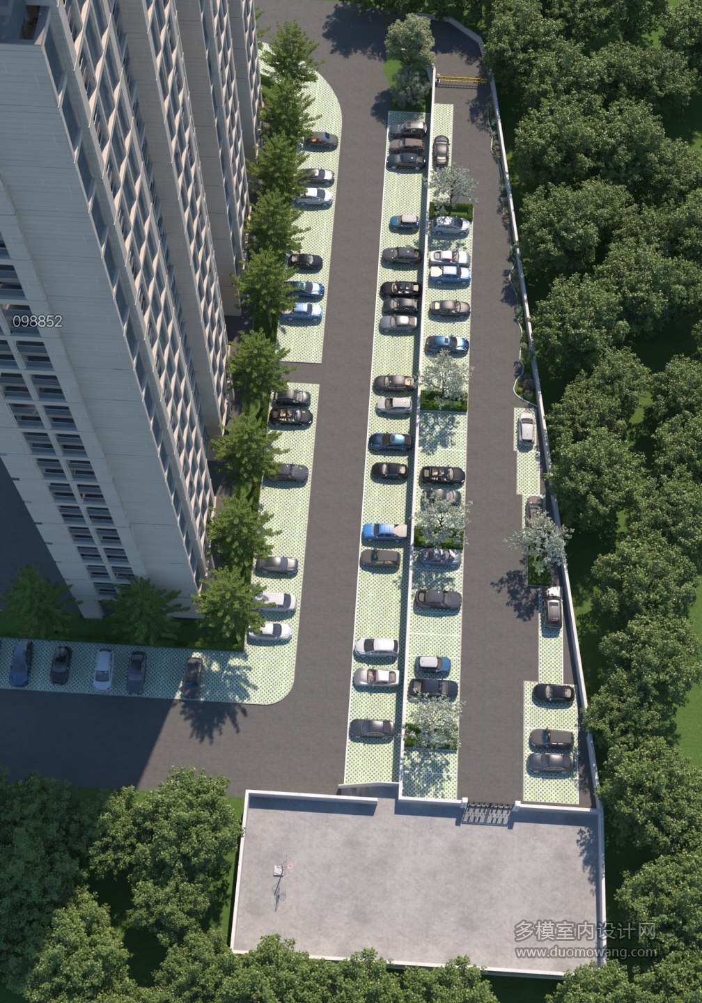 停车场鸟瞰