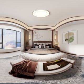 新中式主卧全景