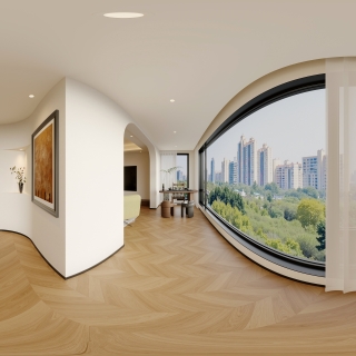 现代中古玄关全景
