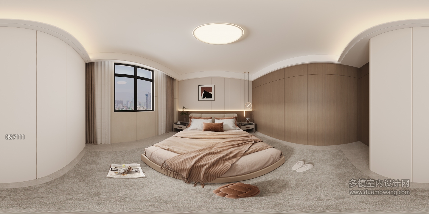 现代主卧全景