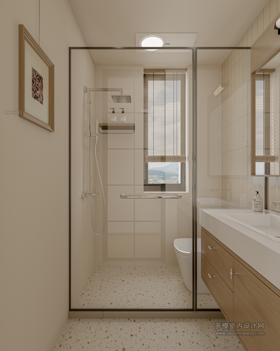 奶油风平层主卫