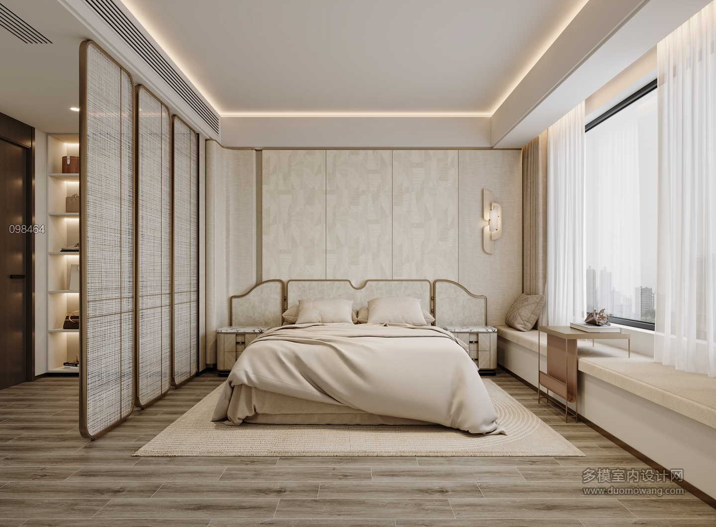 现代轻奢主卧方案二特写