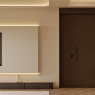 原木奶油风_电视背景墙