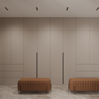 现代二楼主卧衣帽间