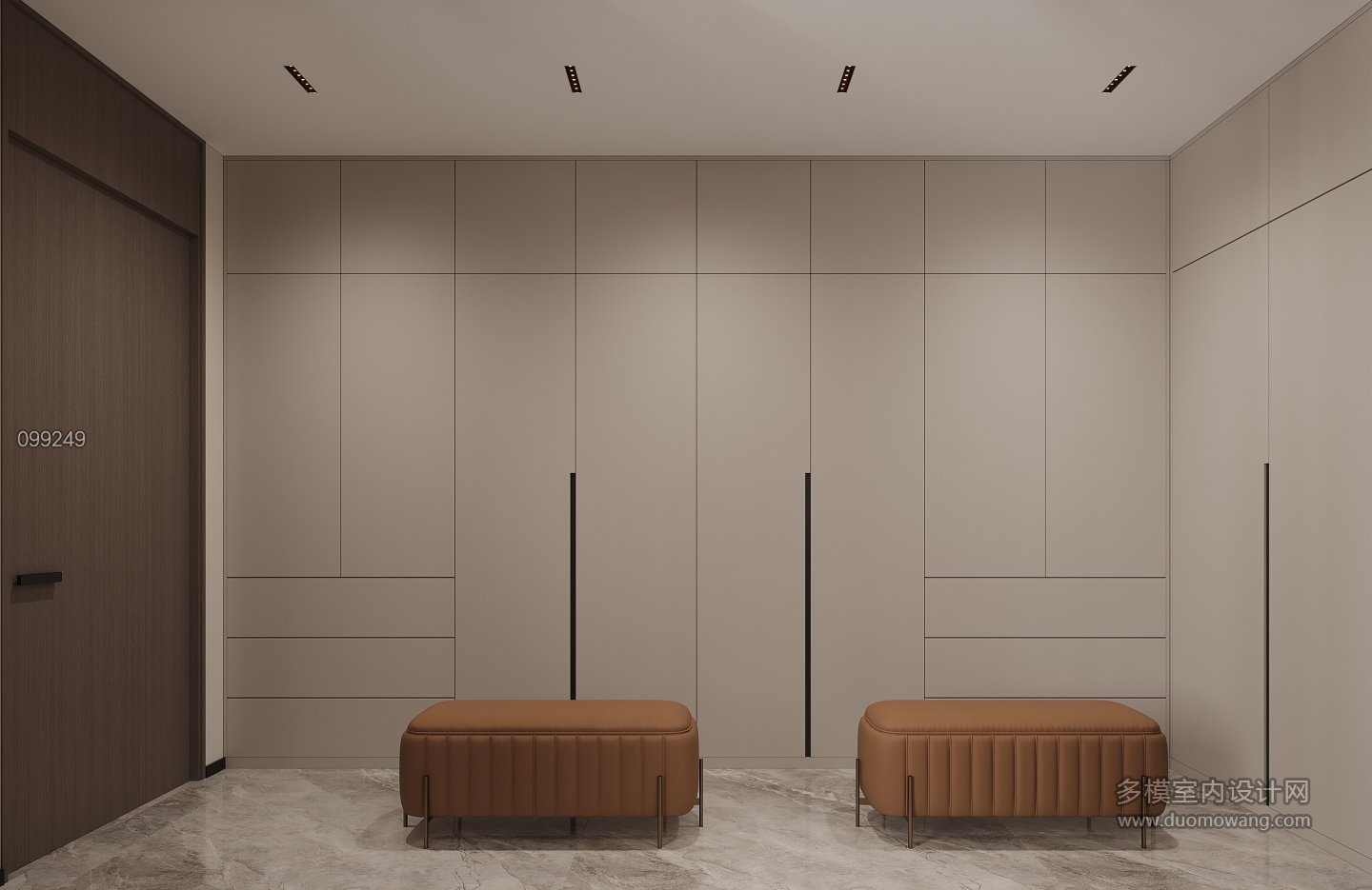 现代二楼主卧衣帽间