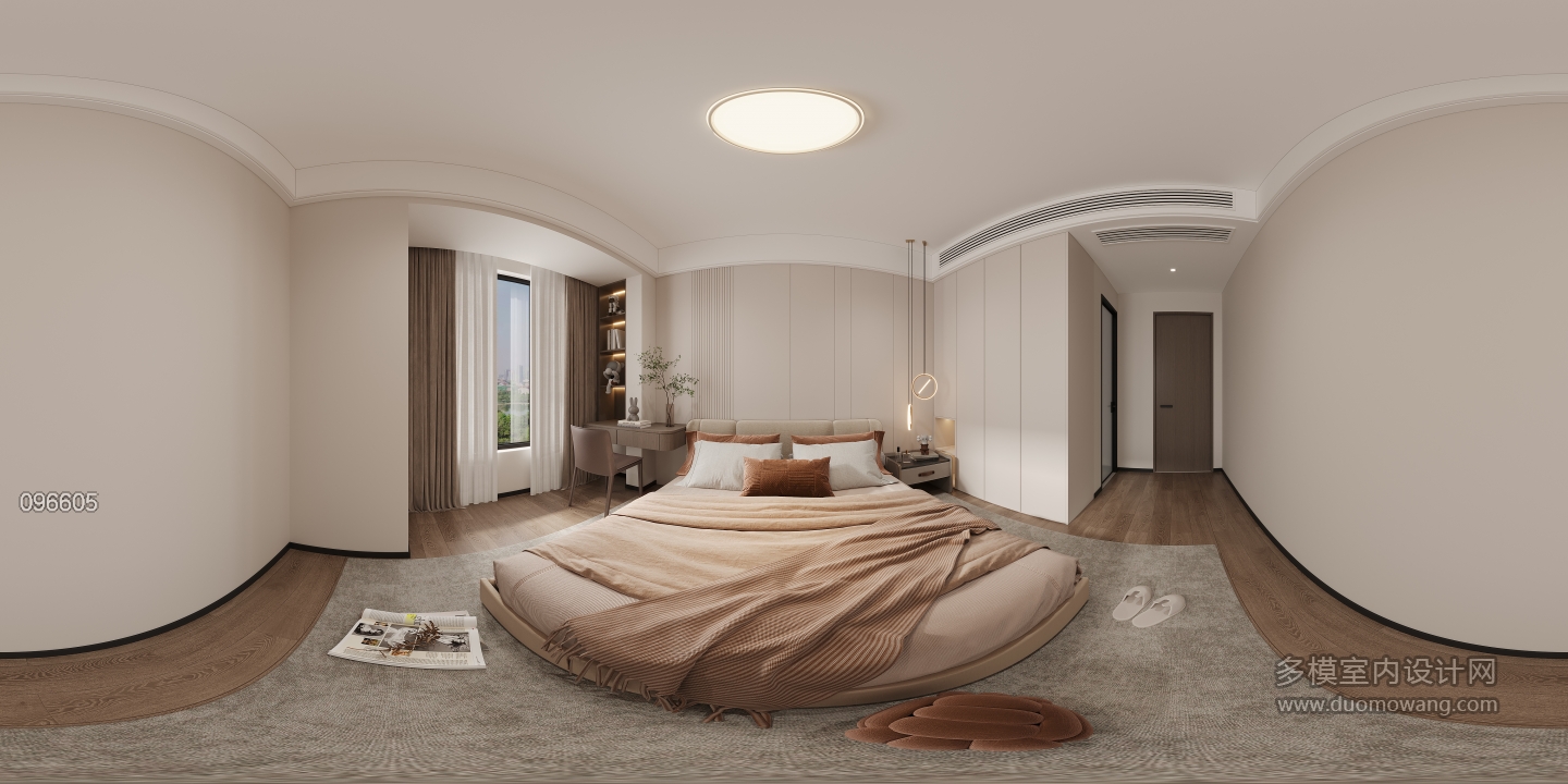 现代主卧全景