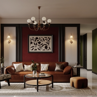 美式复古客厅002