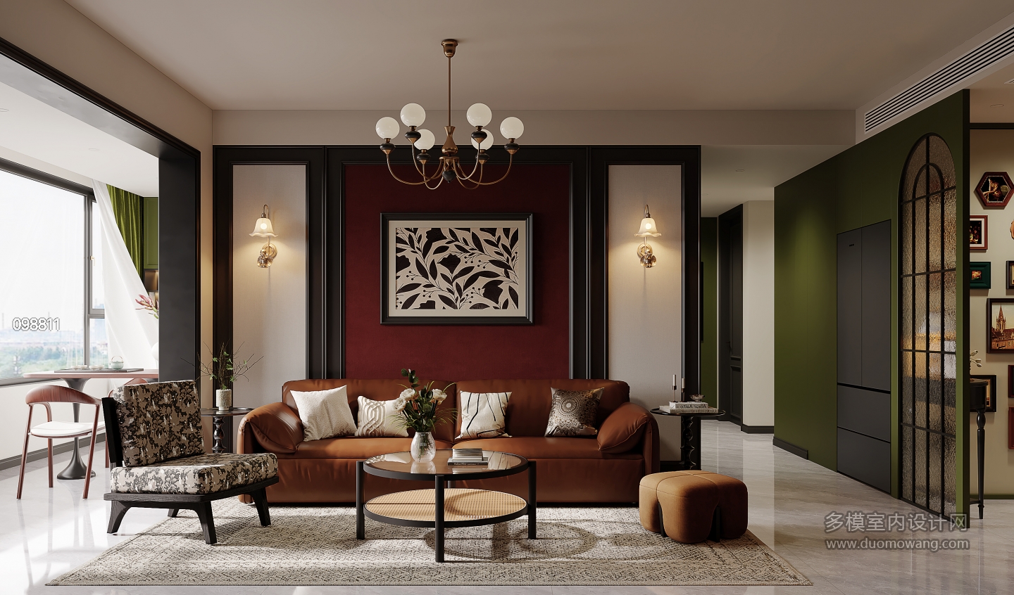 美式复古客厅002