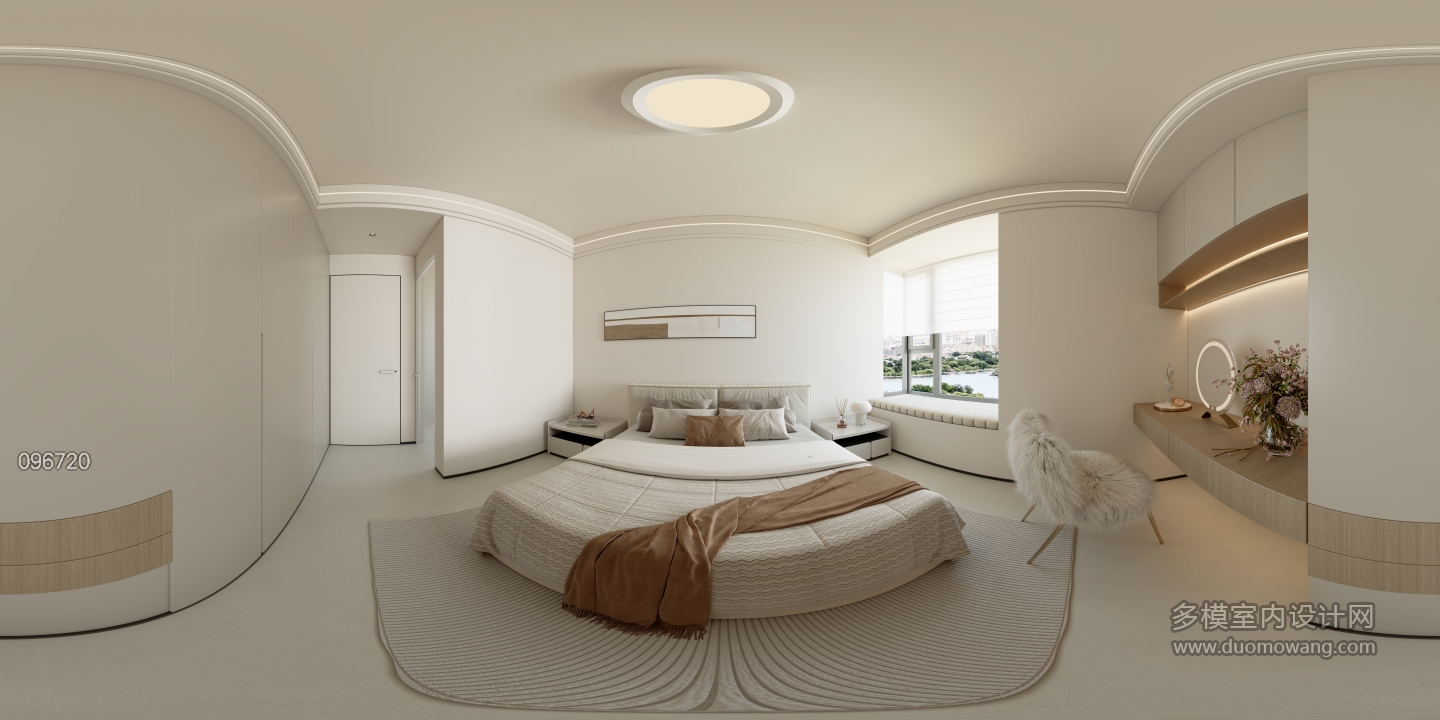 奶油主卧全景