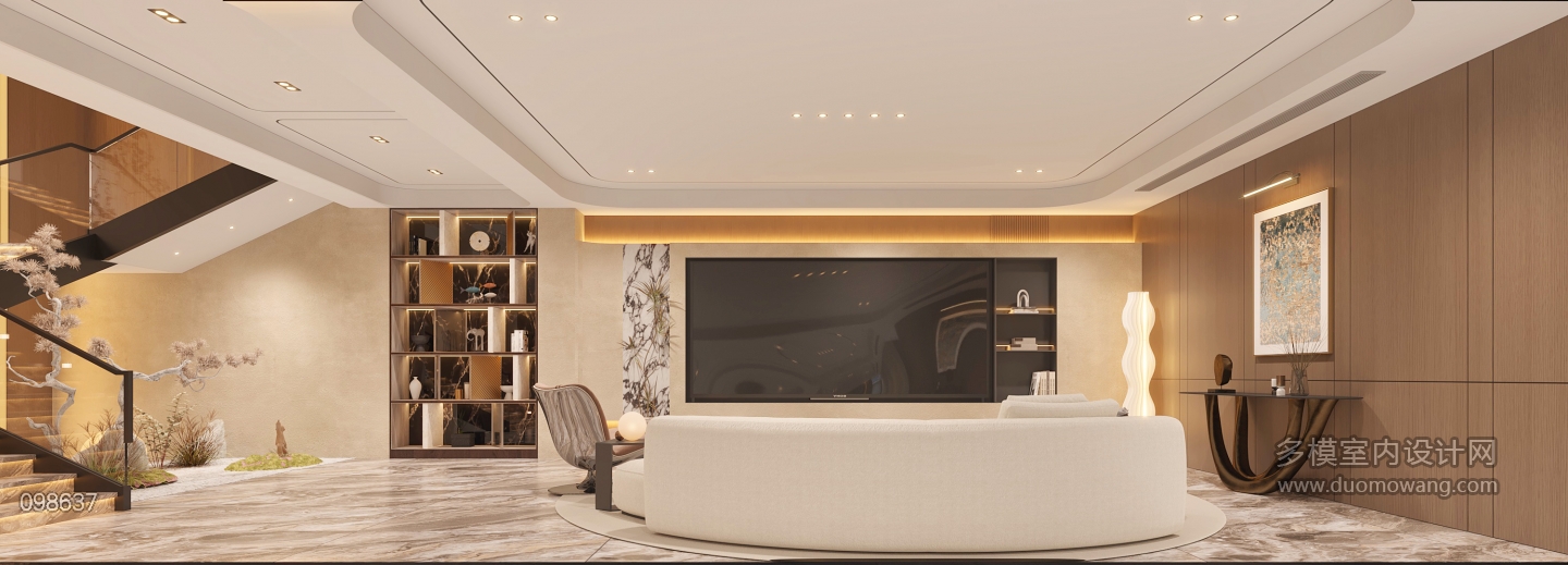 现代负一电视墙