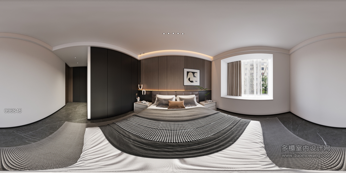 现代主卧室全景
