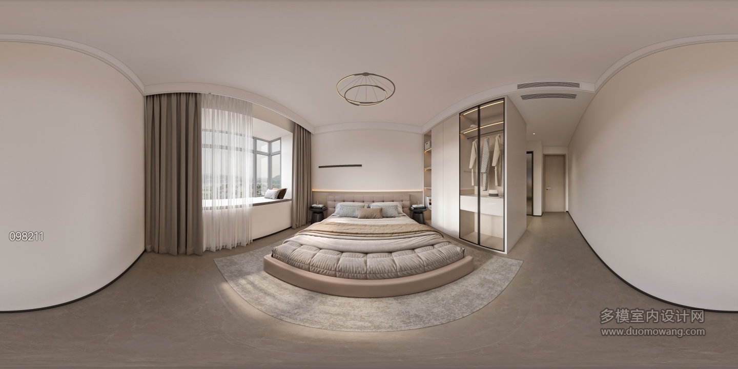 现代主卧室全景