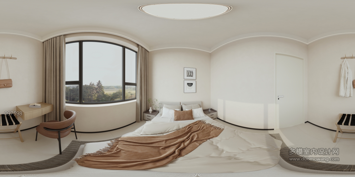 现代二楼 卧室5 全景