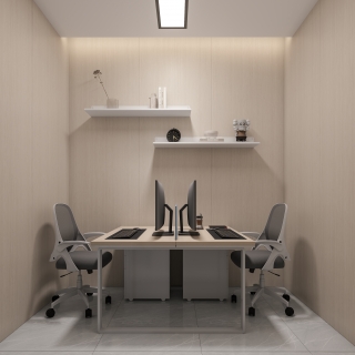 现代自由办公区旁边小办公室-1