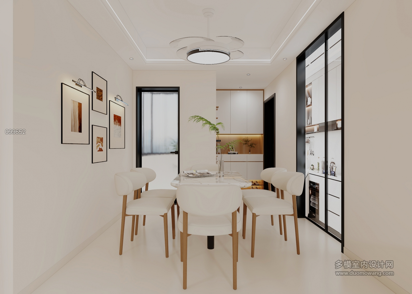 现代奶油风餐厅静态