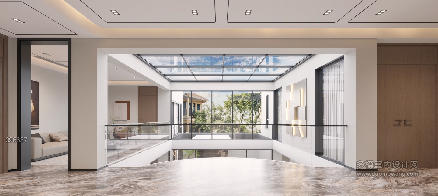 现代二层楼梯间