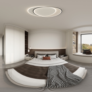 现代 主卧 全景