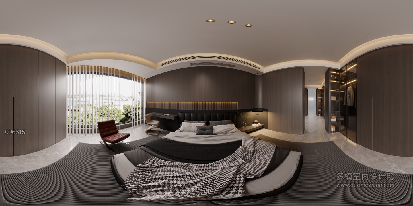 现代主卧全景