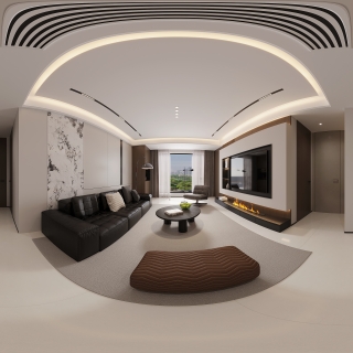 现代客餐厅全景