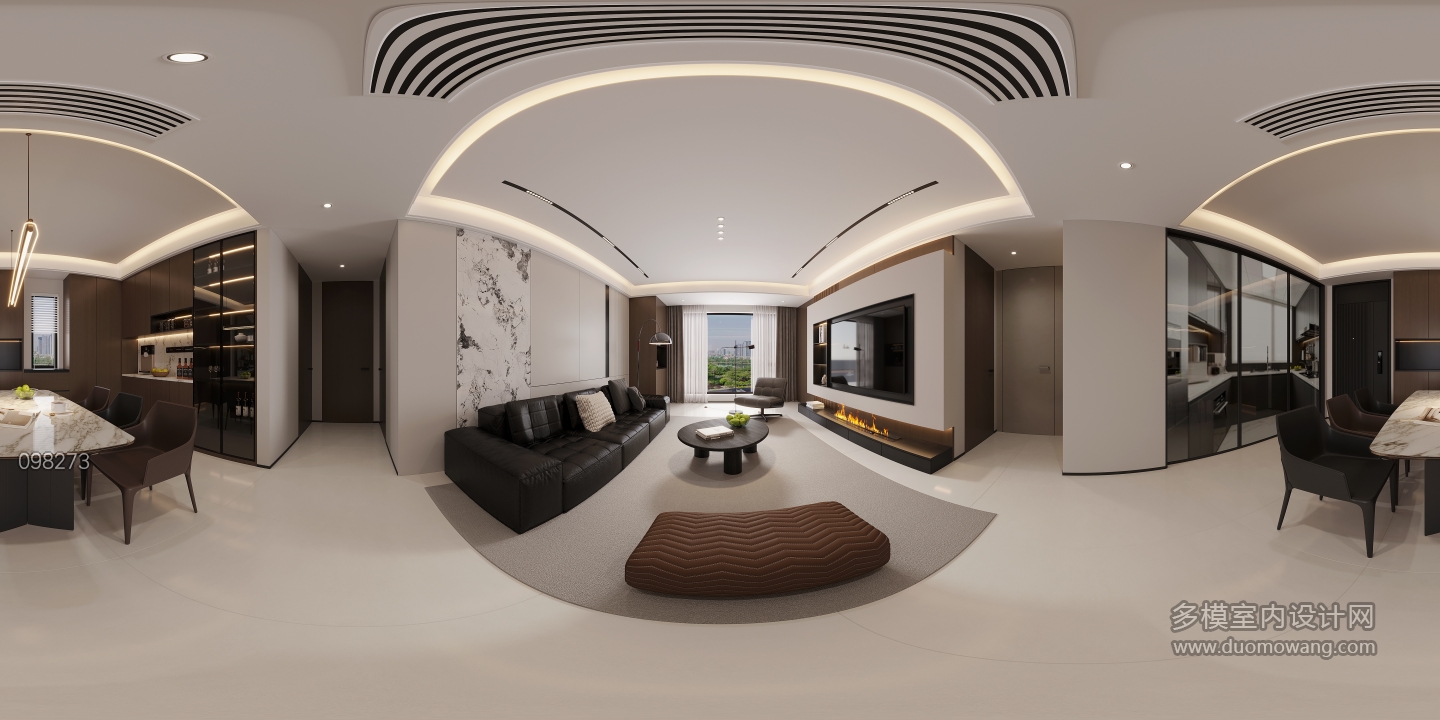 现代客餐厅全景