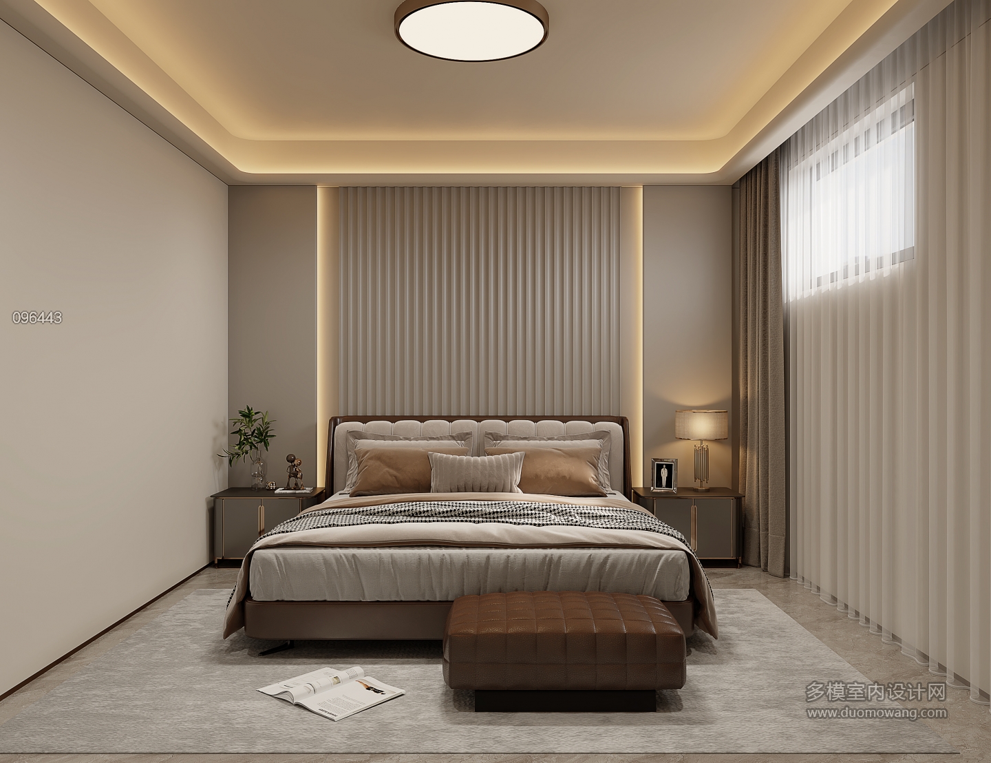 意式负一楼卧室