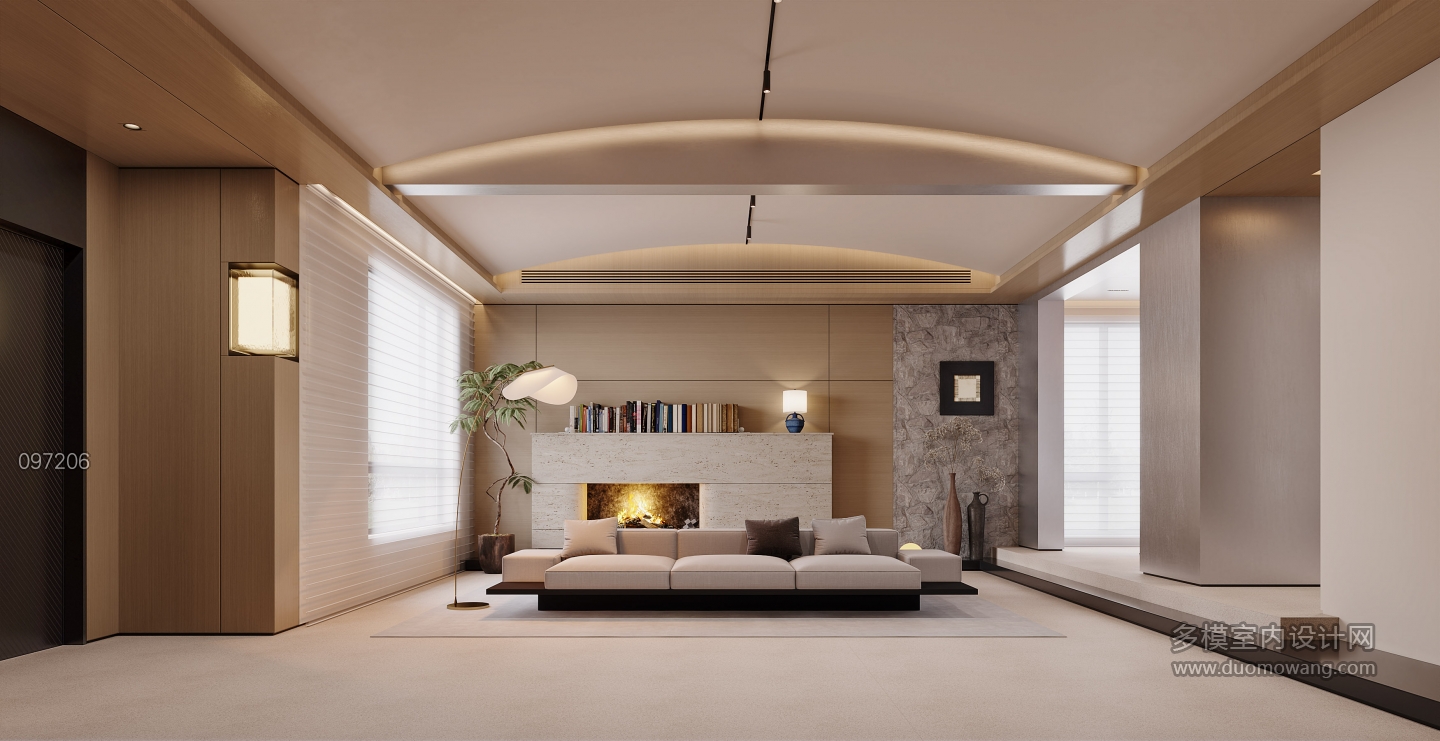 一层现代沙发背景特写